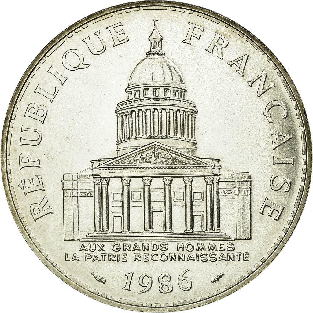 Coin, France, Panthéon, 100 Francs, 1986, Paris, MS(60-62), Silver, KM:951.1