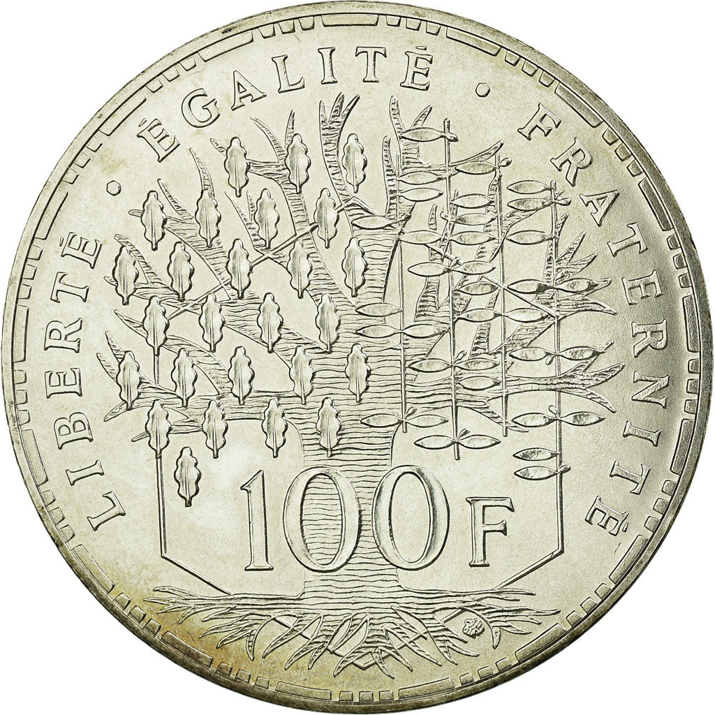 Coin, France, Panthéon, 100 Francs, 1986, Paris, MS(60-62), Silver, KM:951.1