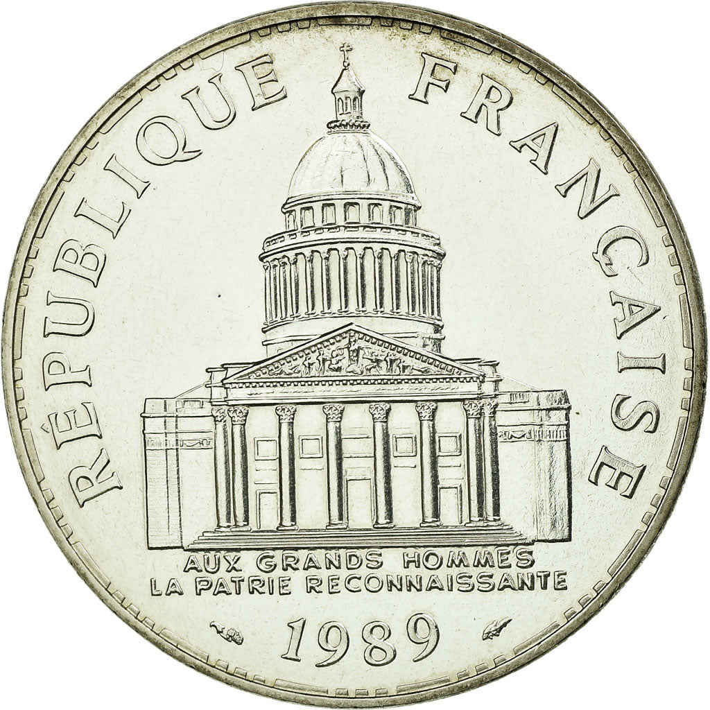 Coin, France, Panthéon, 100 Francs, 1989, Paris, MS(65-70), Silver, KM:951.1