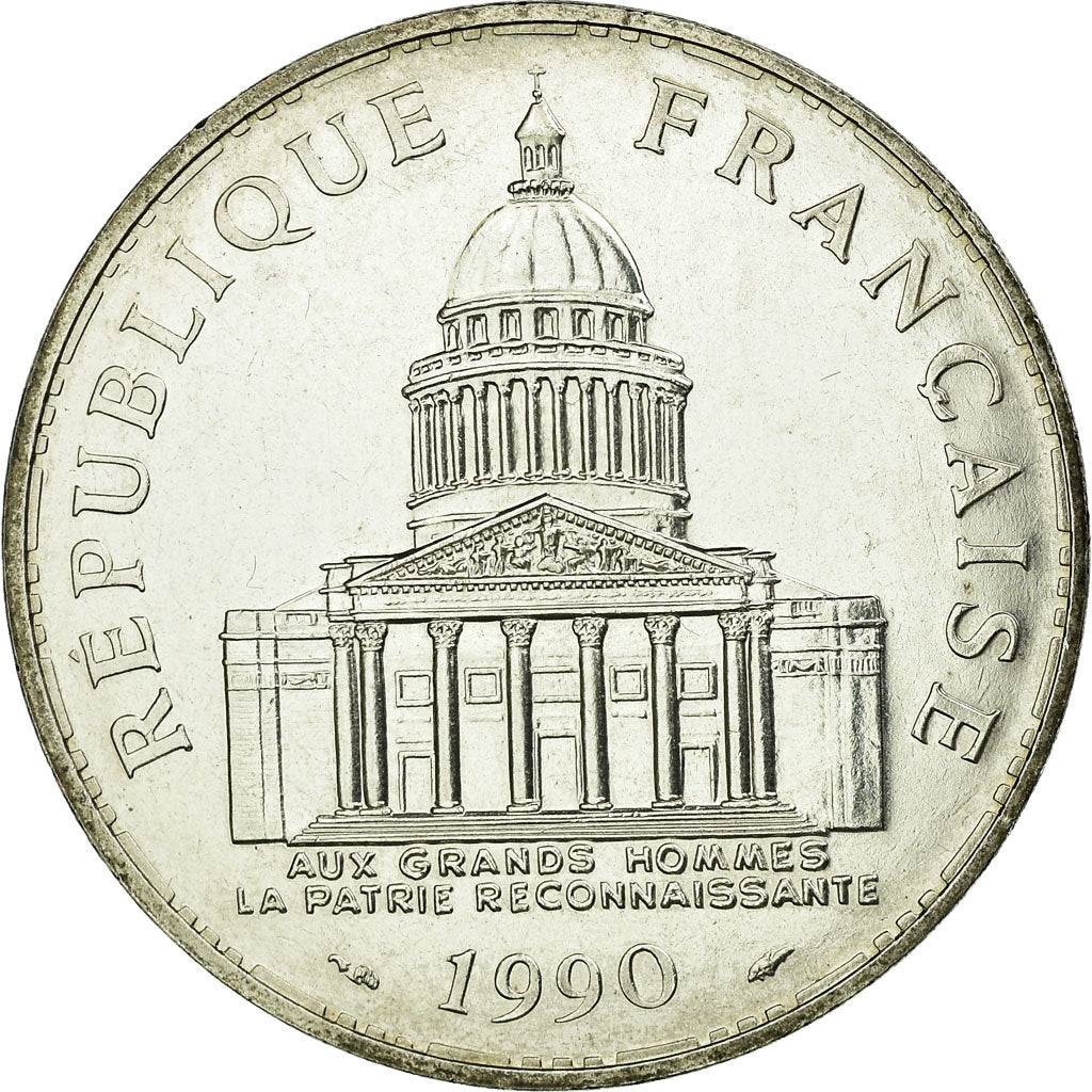 Coin, France, Panthéon, 100 Francs, 1990, Paris, MS(65-70), Silver, KM:951.1