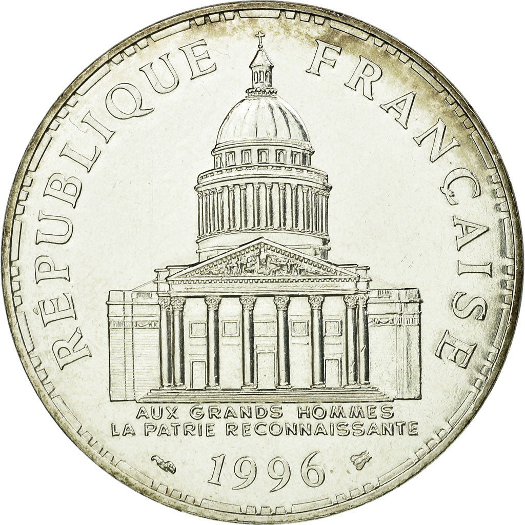 Coin, France, Panthéon, 100 Francs, 1996, Paris, MS(60-62), Silver, KM:951.1