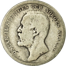 Coin, Sweden, Oscar II, Krona, 1890, VF(20-25), Silver, KM:760