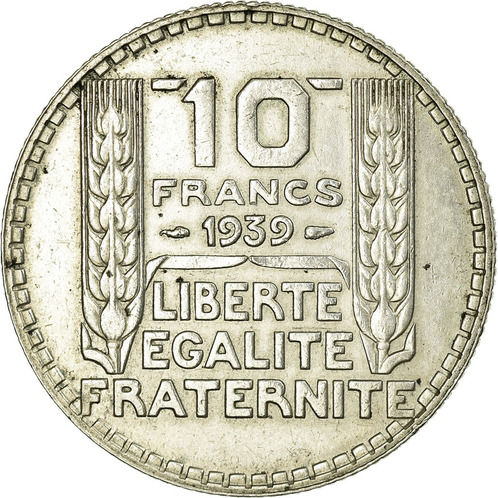 Coin, France, Turin, 10 Francs, 1939, Paris, EF(40-45), Silver, KM:878