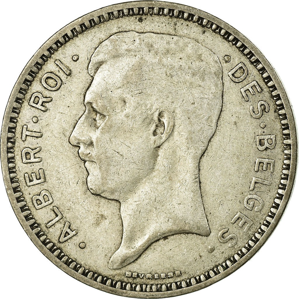 Coin, Belgium, 20 Francs, 20 Frank, 1934, EF(40-45), Silver, KM:103.1
