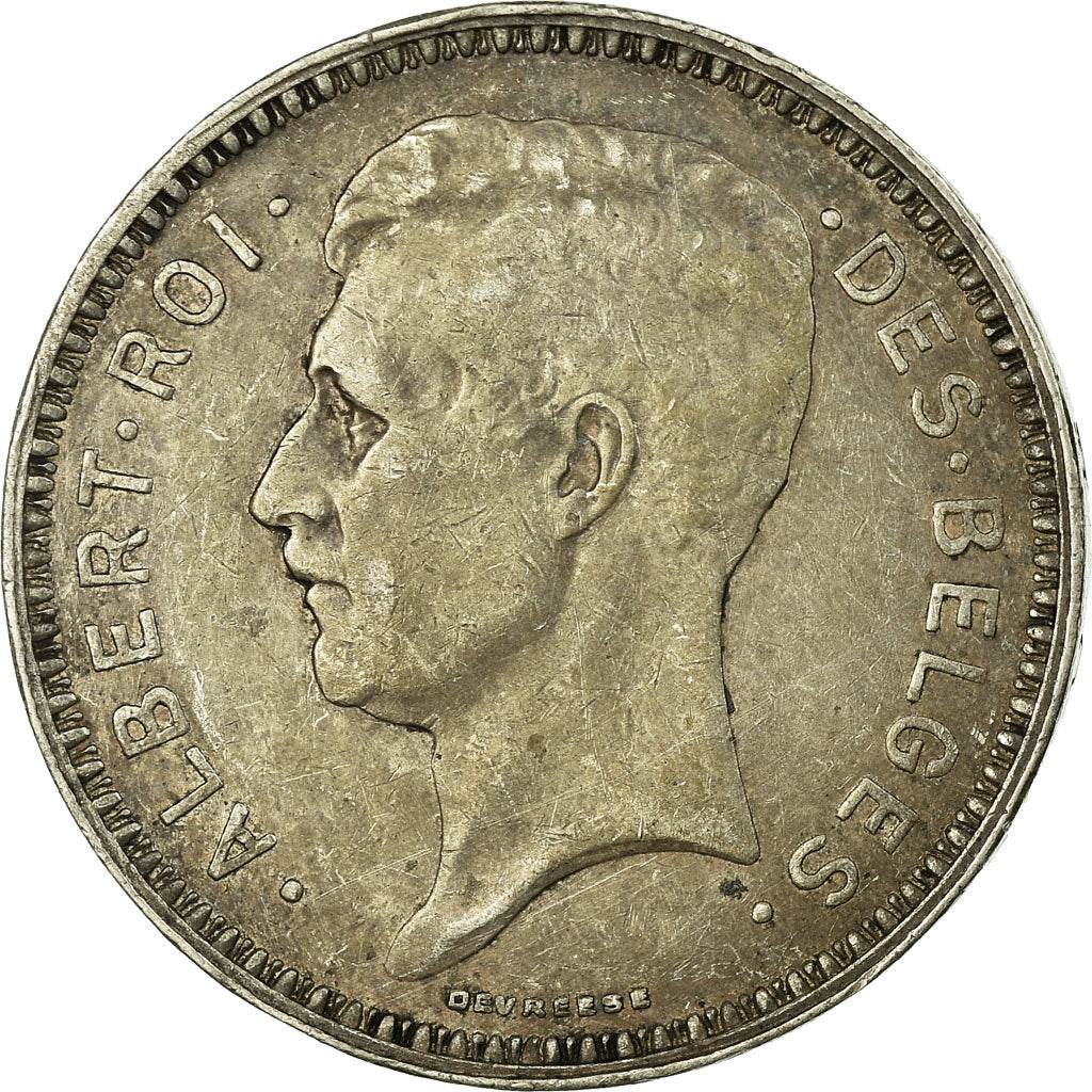 Coin, Belgium, 20 Francs, 20 Frank, 1934, EF(40-45), Silver, KM:103.1