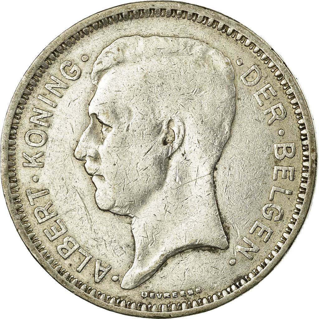 Coin, Belgium, 20 Francs, 20 Frank, 1934, EF(40-45), Silver, KM:104.1