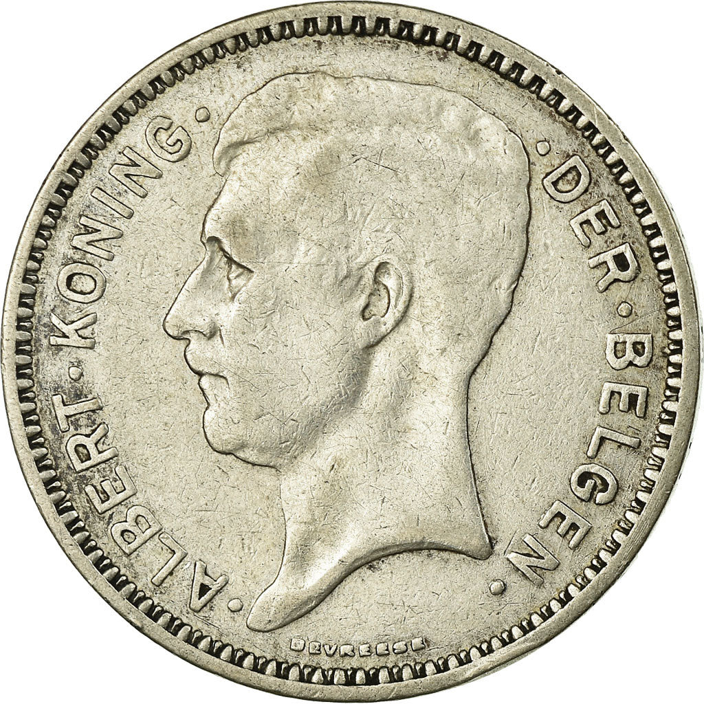 Coin, Belgium, 20 Francs, 20 Frank, 1934, EF(40-45), Silver, KM:104.1