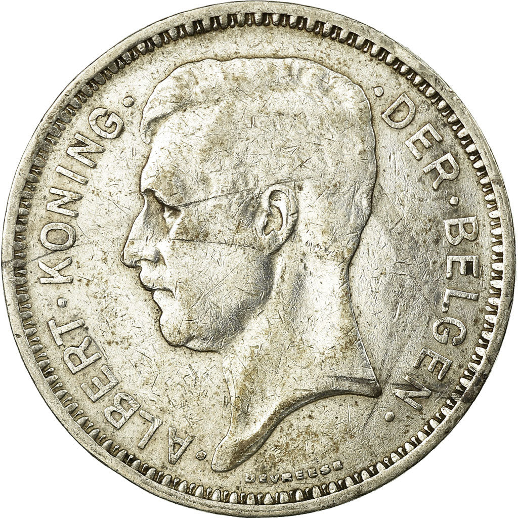 Coin, Belgium, 20 Francs, 20 Frank, 1934, EF(40-45), Silver, KM:104.1