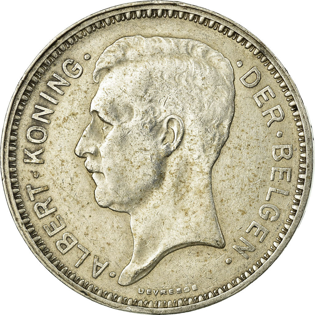 Coin, Belgium, 20 Francs, 20 Frank, 1934, EF(40-45), Silver, KM:104.1