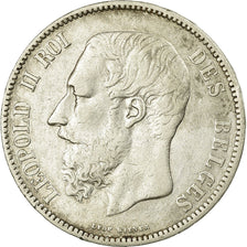 Coin, Belgium, Leopold II, 5 Francs, 5 Frank, 1868, VF(30-35), Silver, KM:24