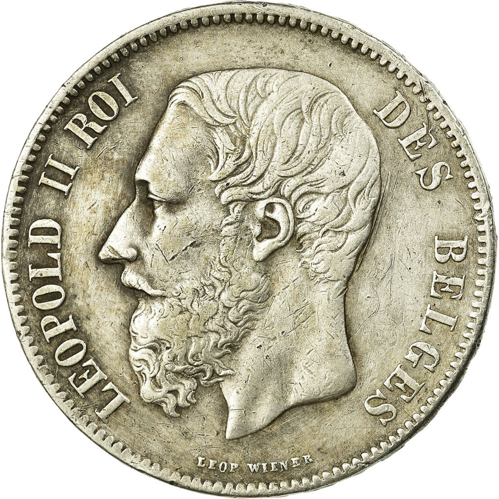 Coin, Belgium, Leopold II, 5 Francs, 5 Frank, 1870, EF(40-45), Silver, KM:24