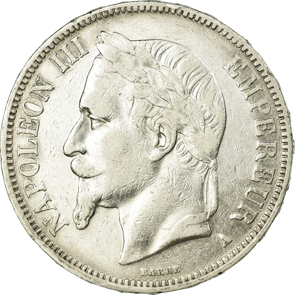 Coin, France, Napoleon III, 5 Francs, 1868, Paris, EF(40-45), KM 799.1
