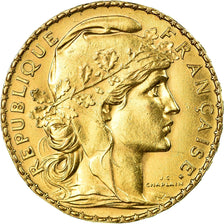 Coin, France, Marianne, 20 Francs, 1908, Paris, EF(40-45), Gold, KM:857