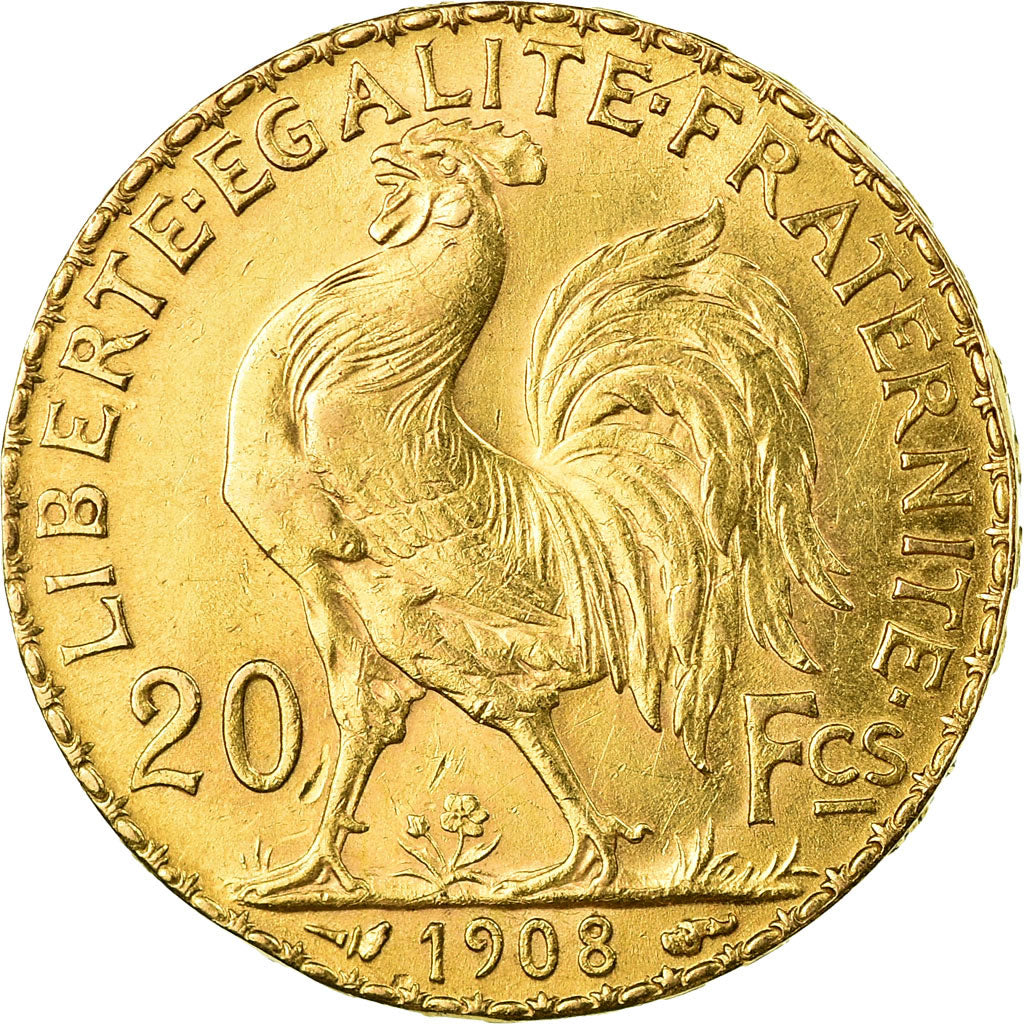 Coin, France, Marianne, 20 Francs, 1908, Paris, EF(40-45), Gold, KM:857