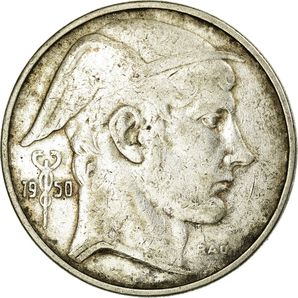 Coin, Belgium, 20 Francs, 20 Frank, 1950, EF(40-45), Silver, KM:140.1