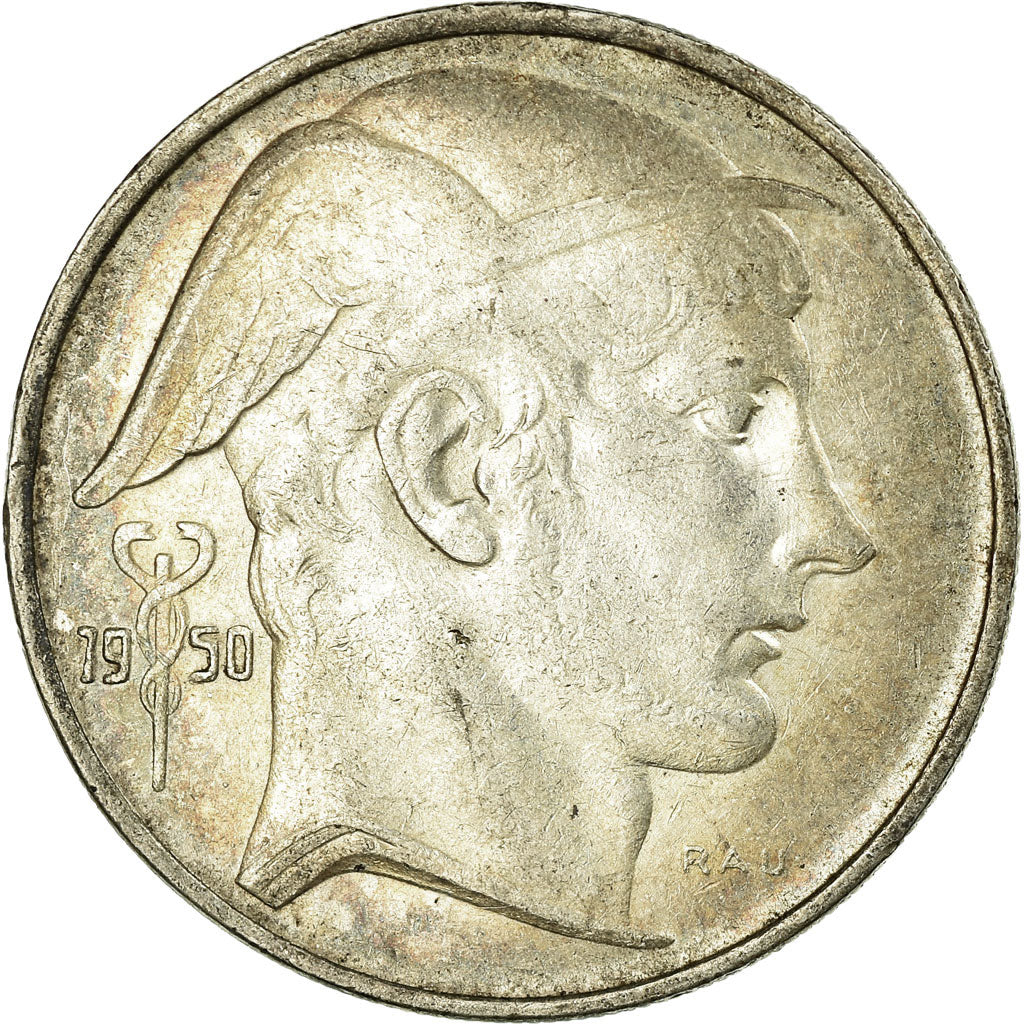 Coin, Belgium, 20 Francs, 20 Frank, 1950, EF(40-45), Silver, KM:140.1