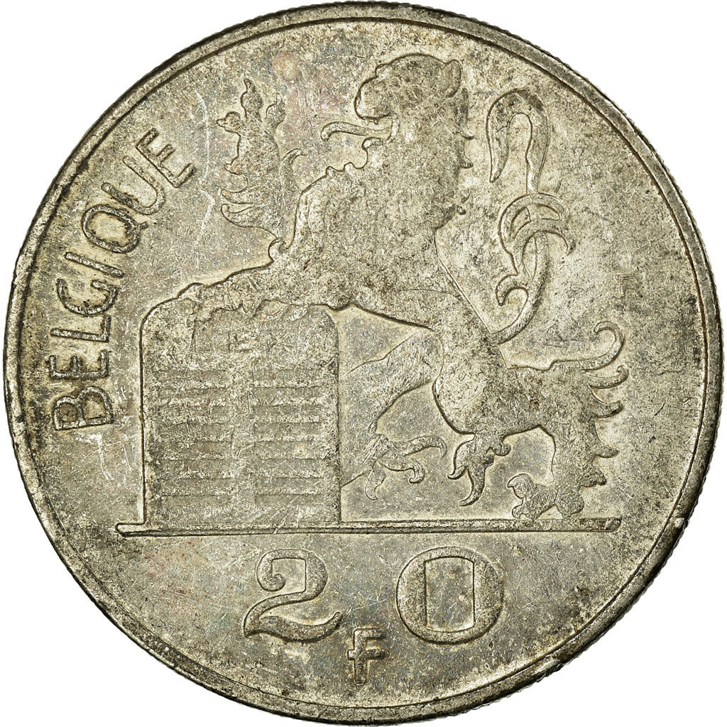 Coin, Belgium, 20 Francs, 20 Frank, 1950, EF(40-45), Silver, KM:140.1