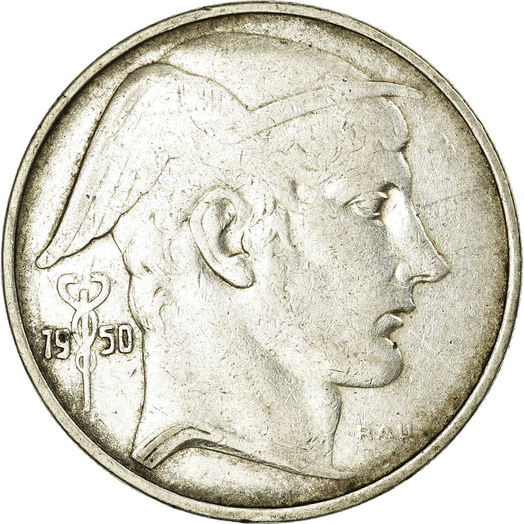 Coin, Belgium, 20 Francs, 20 Frank, 1950, EF(40-45), Silver, KM:140.1