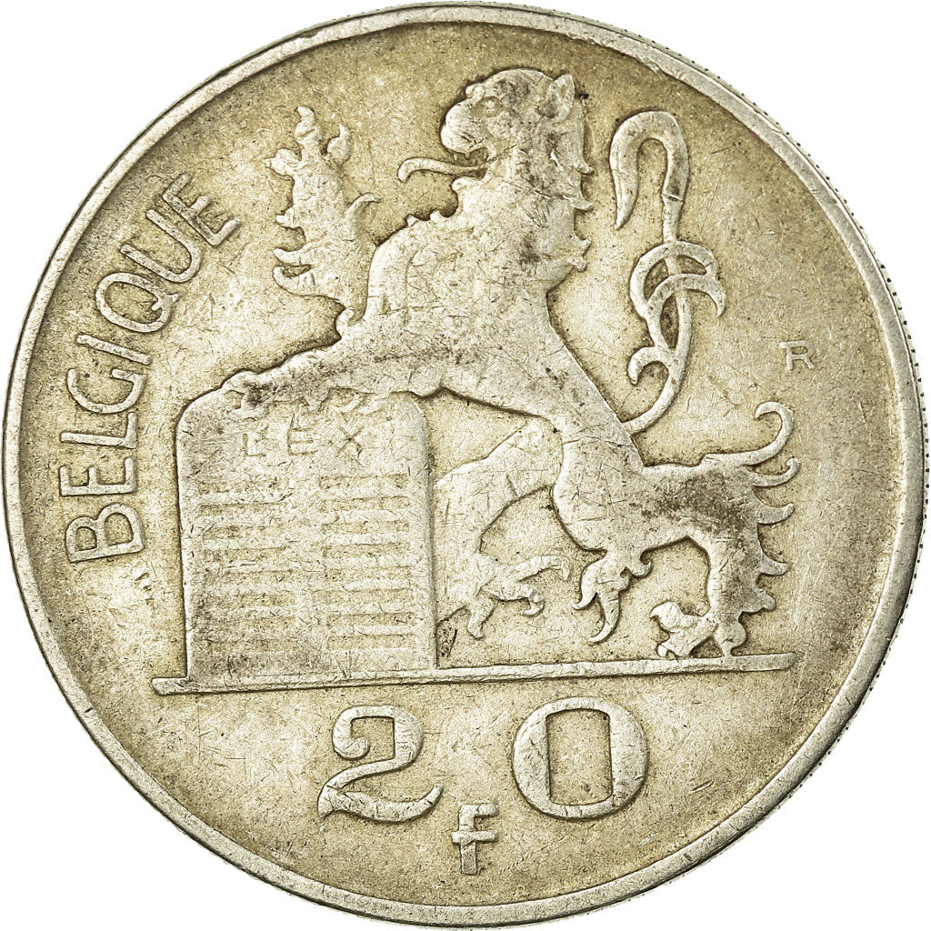 Coin, Belgium, 20 Francs, 20 Frank, 1950, EF(40-45), Silver, KM:140.1