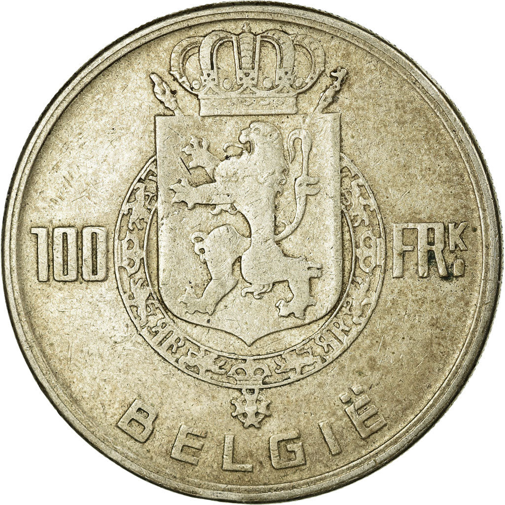Coin, Belgium, 100 Francs, 100 Frank, 1949, EF(40-45), Silver, KM:139.1