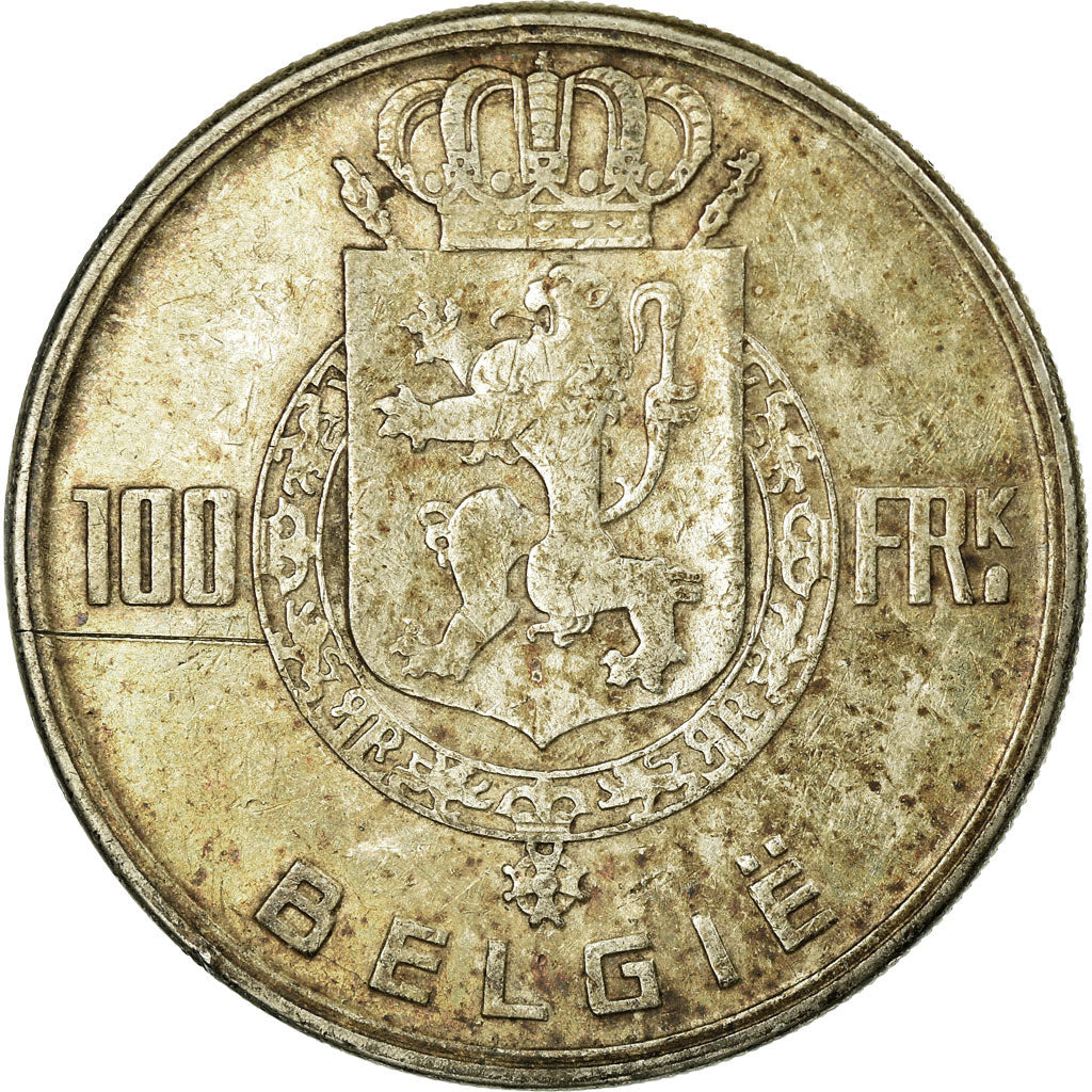 Coin, Belgium, 100 Francs, 100 Frank, 1951, EF(40-45), Silver, KM:139.1