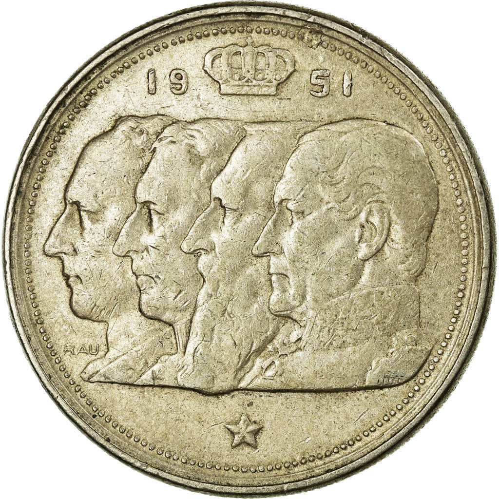 Coin, Belgium, 100 Francs, 100 Frank, 1951, EF(40-45), Silver, KM:139.1