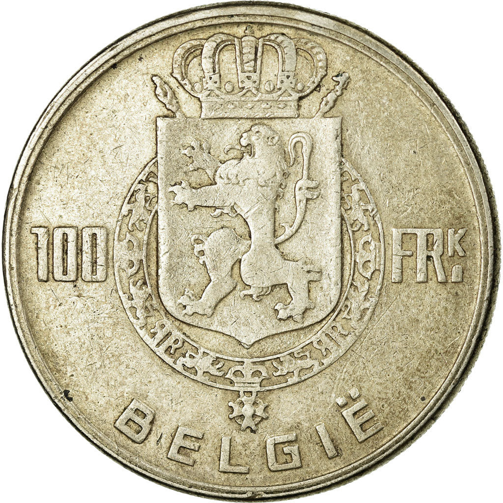 Coin, Belgium, 100 Francs, 100 Frank, 1951, EF(40-45), Silver, KM:139.1