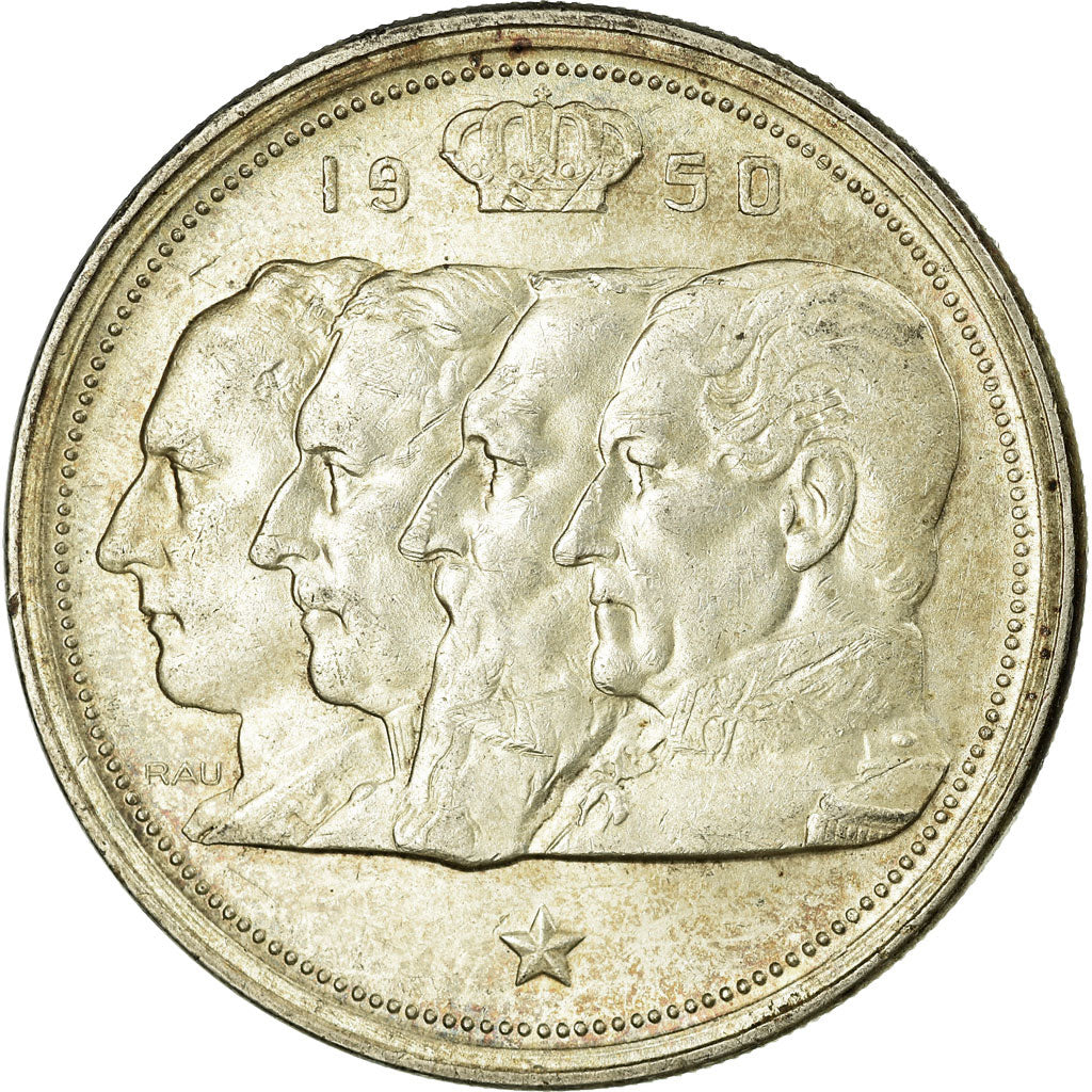 Moneta, Belgio, 100 Francs, 100 Frank, 1950, BB+, Argento, KM:138.1