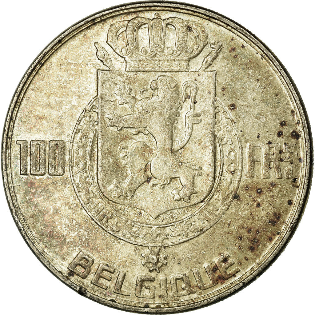 Moneta, Belgio, 100 Francs, 100 Frank, 1950, BB+, Argento, KM:138.1