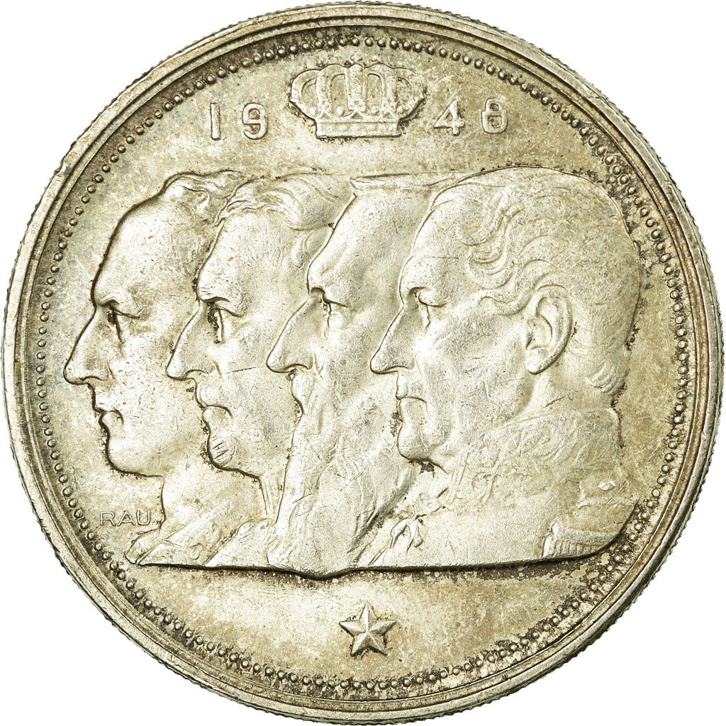 Coin, Belgium, 100 Francs, 100 Frank, 1949, AU(50-53), Silver, KM:138.1
