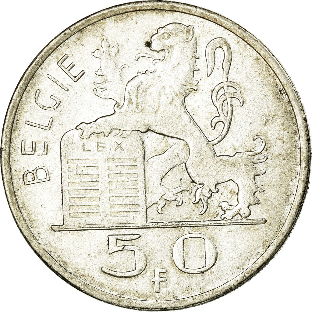 Coin, Belgium, 50 Francs, 50 Frank, 1948, EF(40-45), Silver, KM:137