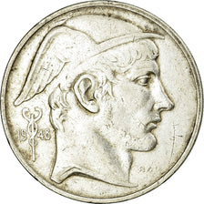 Coin, Belgium, 50 Francs, 50 Frank, 1948, EF(40-45), Silver, KM:137