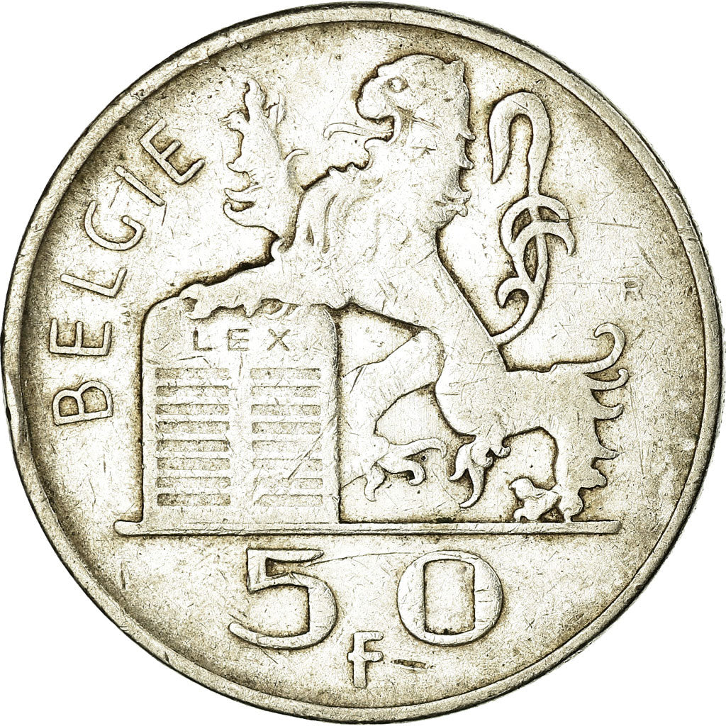 Coin, Belgium, 50 Francs, 50 Frank, 1948, EF(40-45), Silver, KM:137