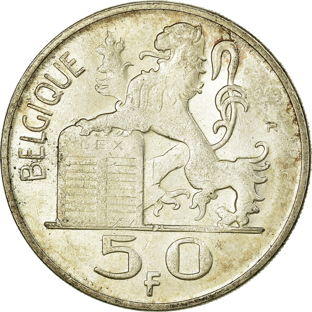 Monnaie, Belgique, 50 Francs, 50 Frank, 1949, TTB, Argent, KM:136.1