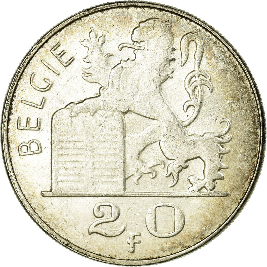 Münze, Belgien, 20 Francs, 20 Frank, 1953, VZ, Silber, KM:141.1