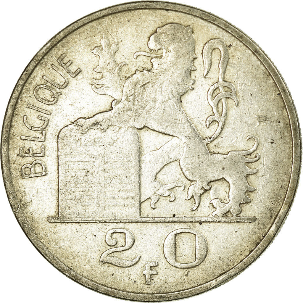 Coin, Belgium, 20 Francs, 20 Frank, 1953, EF(40-45), Silver, KM:140.1