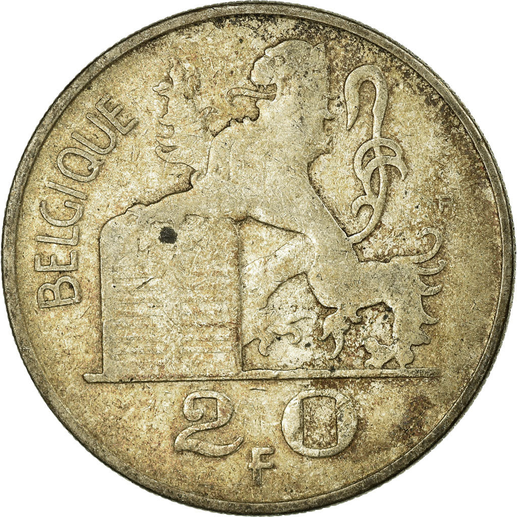 Coin, Belgium, 20 Francs, 20 Frank, 1954, EF(40-45), Silver, KM:140.1