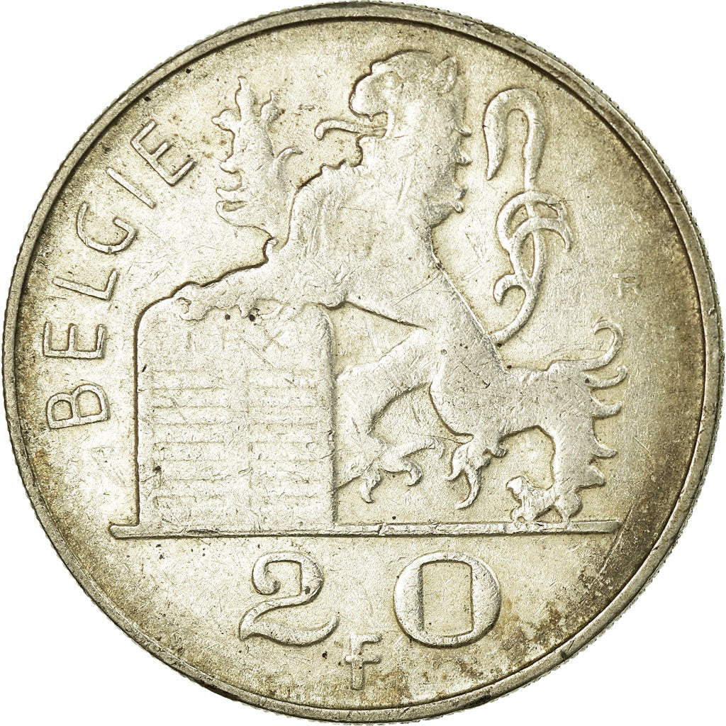 Coin, Belgium, 20 Francs, 20 Frank, 1951, EF(40-45), Silver, KM:141.1