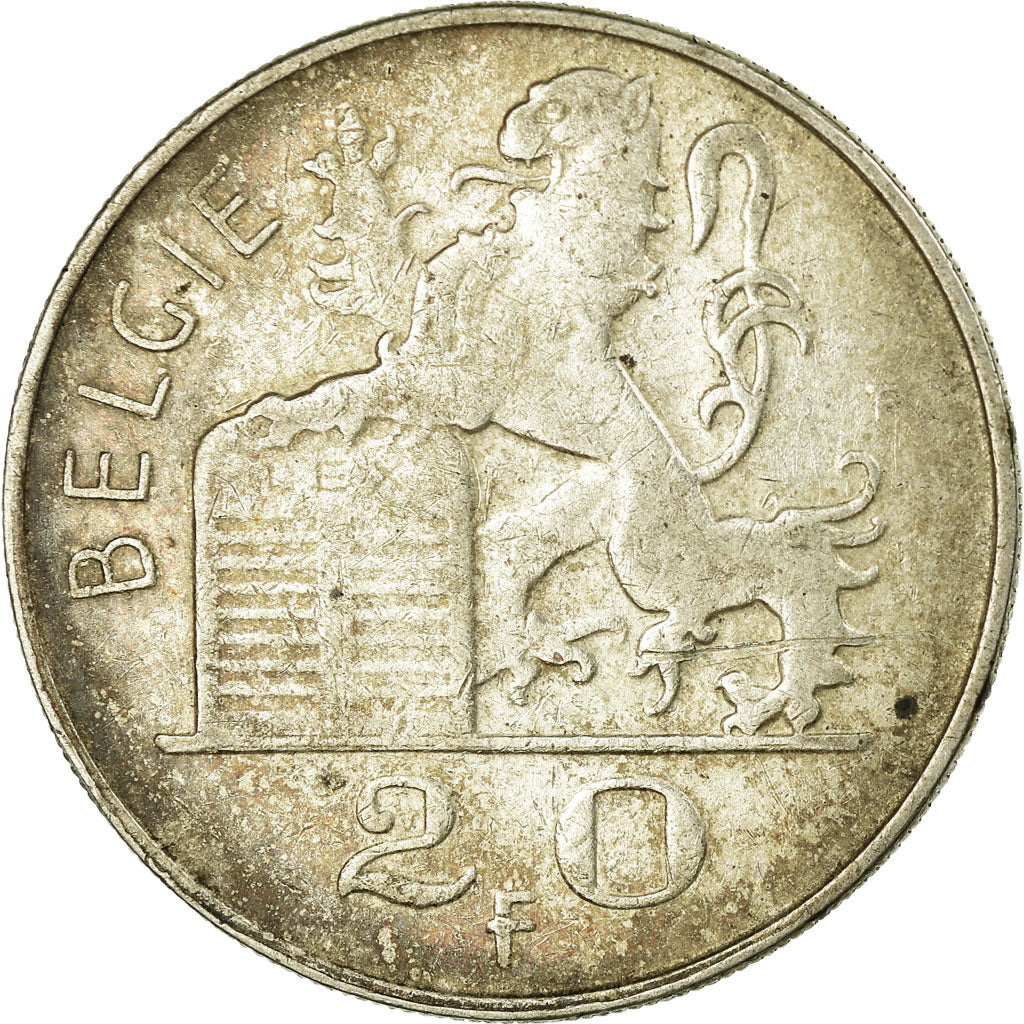 Coin, Belgium, 20 Francs, 20 Frank, 1951, EF(40-45), Silver, KM:141.1