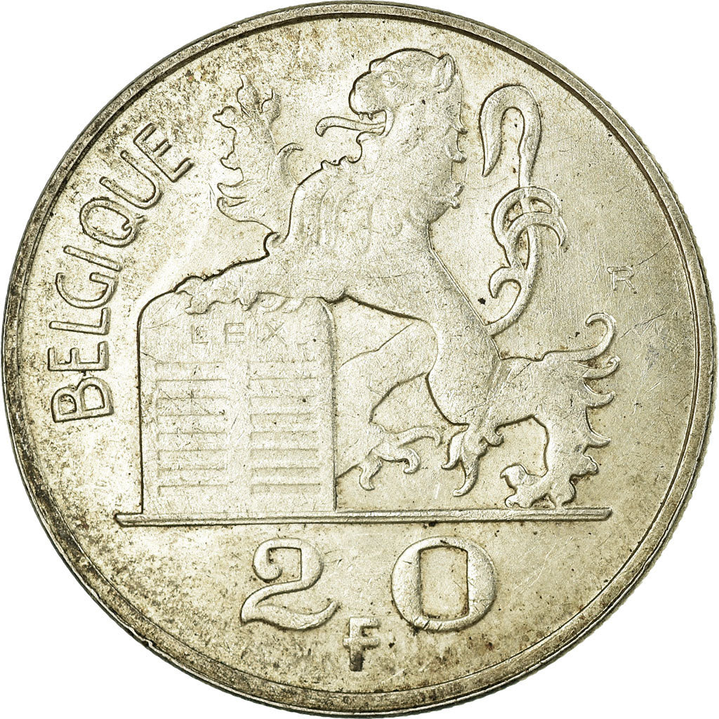 Coin, Belgium, 20 Francs, 20 Frank, 1949, AU(50-53), Silver, KM:140.1