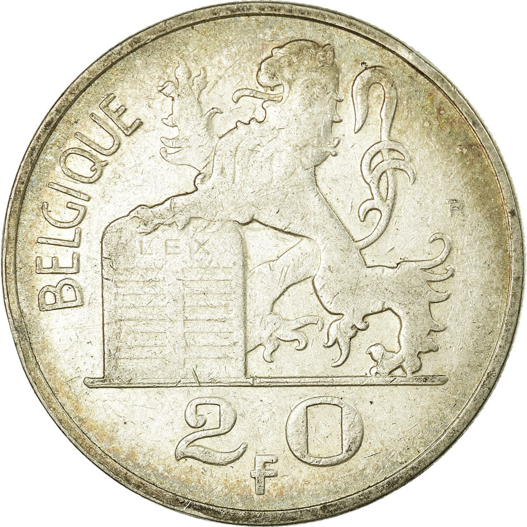 Coin, Belgium, 20 Francs, 20 Frank, 1949, EF(40-45), Silver, KM:140.1