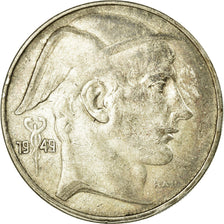 Moeda, Bélgica, 20 Francs, 20 Frank, 1949, EF(40-45), Prata, KM:140.1