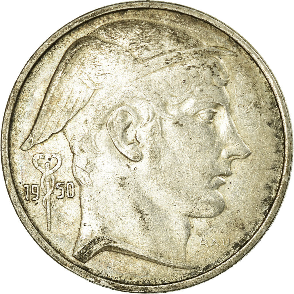 Coin, Belgium, 20 Francs, 20 Frank, 1950, EF(40-45), Silver, KM:140.1