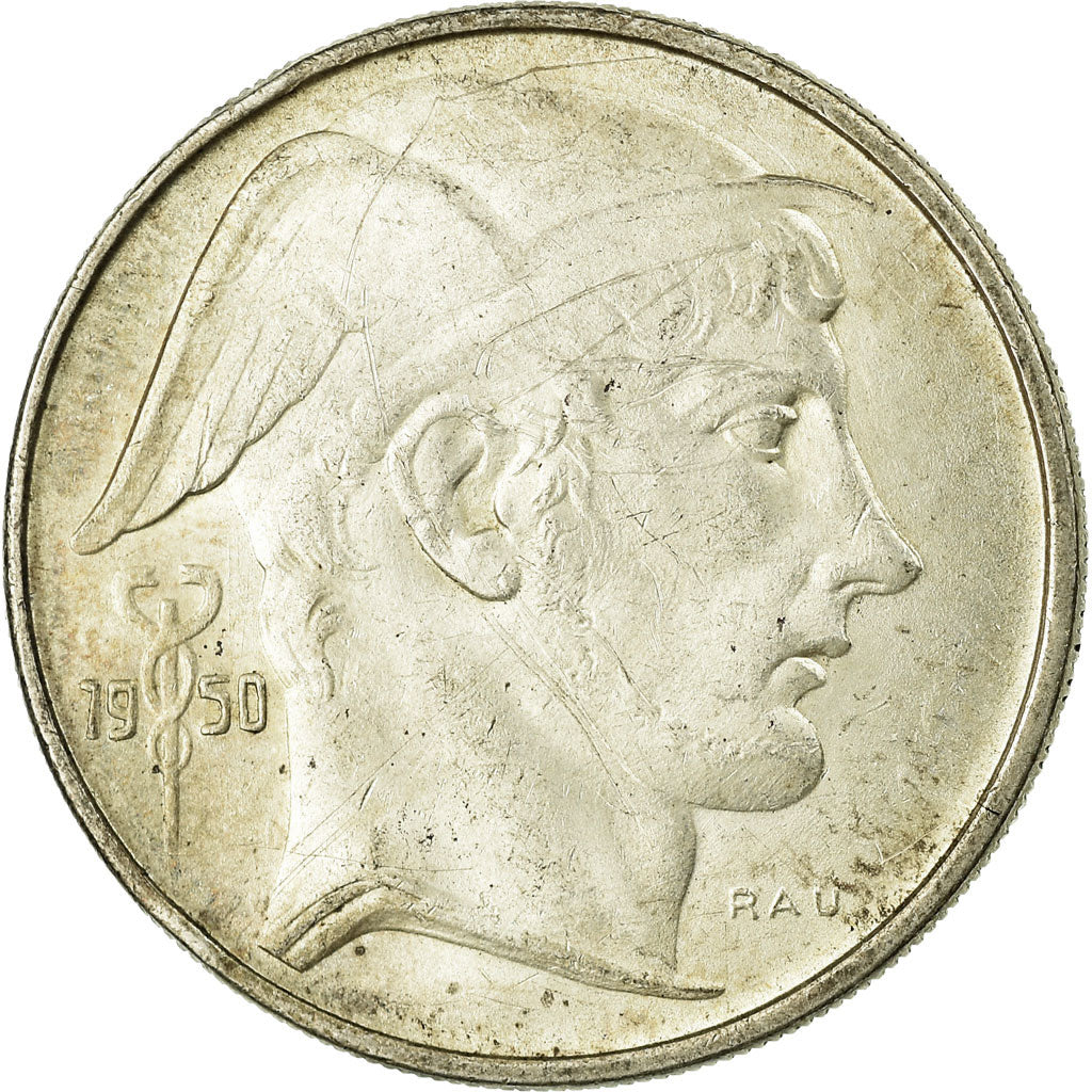 Coin, Belgium, 20 Francs, 20 Frank, 1950, EF(40-45), Silver, KM:140.1