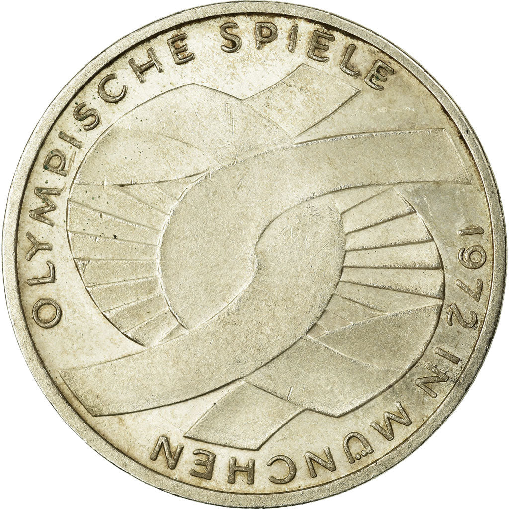 Munten, Federale Duitse Republiek, 10 Mark, 1972, Stuttgart, ZF+, Zilver, KM:131