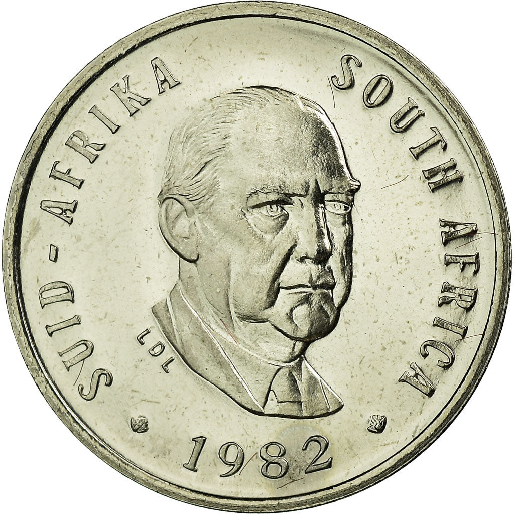 Coin, South Africa, 5 Cents, 1982, Proof, MS(65-70), Nickel, KM:111