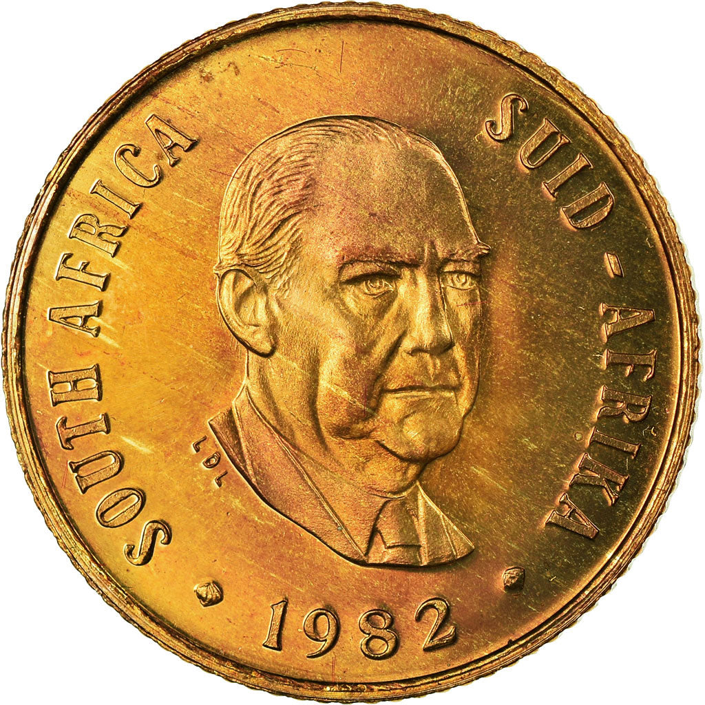 Coin, South Africa, 2 Cents, 1982, Proof, MS(65-70), Bronze, KM:110