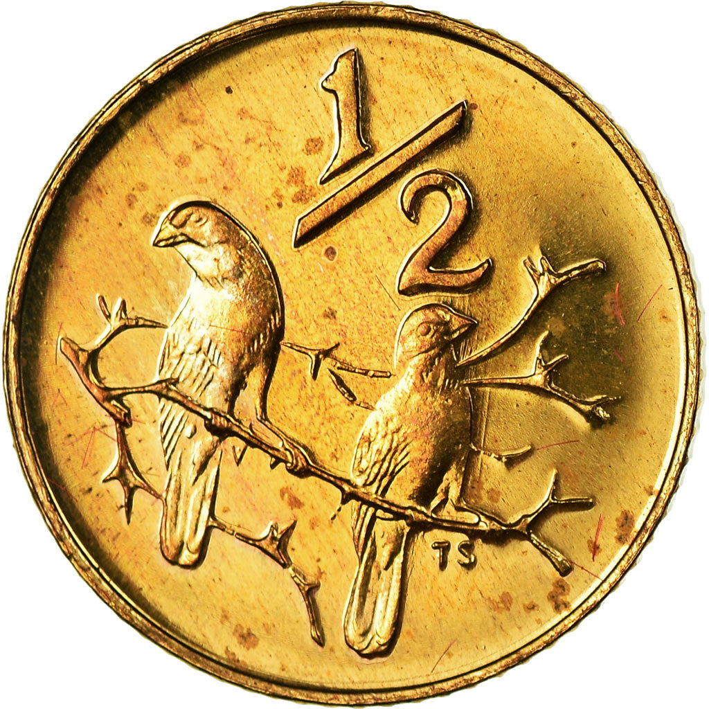 Coin, South Africa, 1/2 Cent, 1982, Proof, MS(65-70), Bronze, KM:108