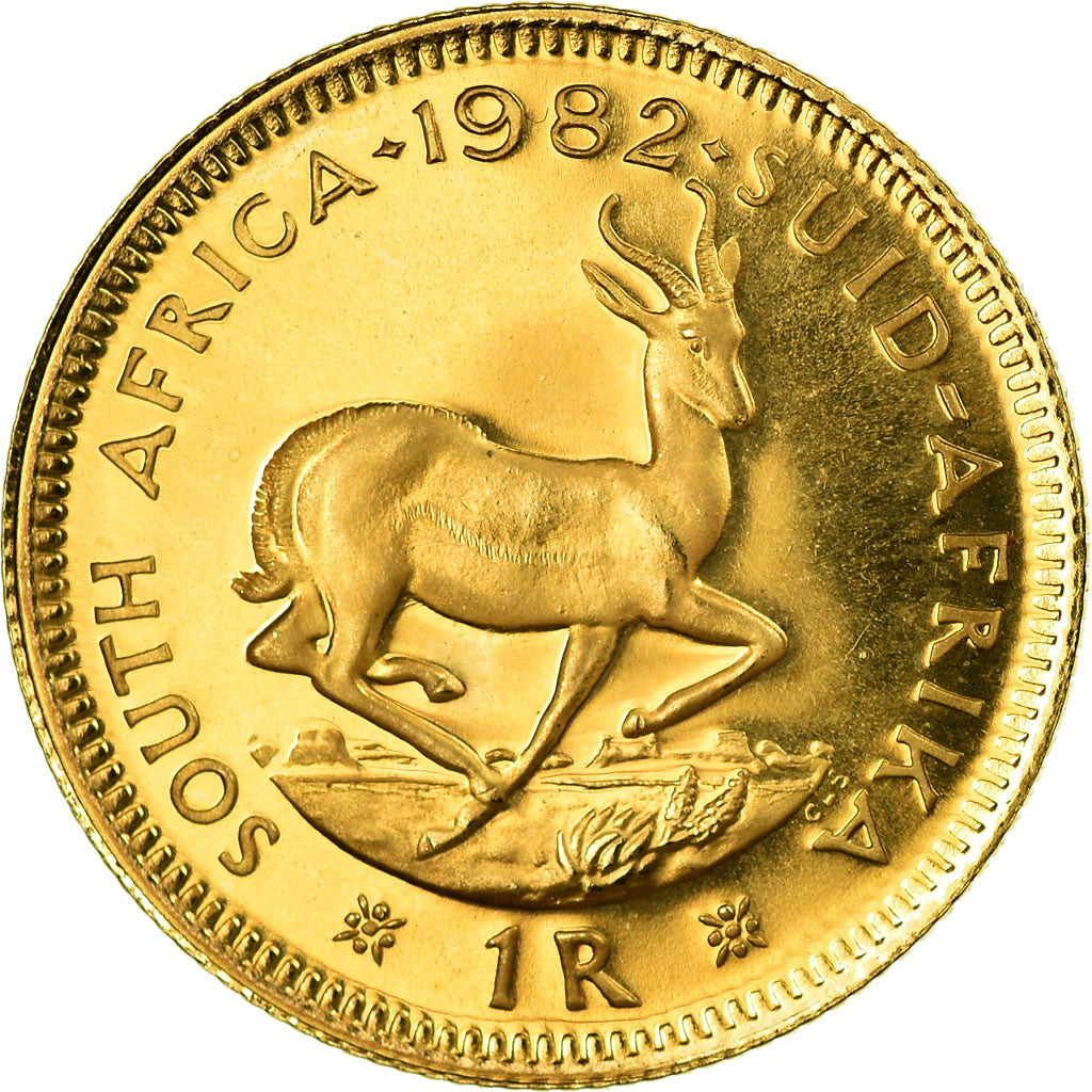 Coin, South Africa, Rand, 1982, Proof, MS(65-70), Gold, KM:63