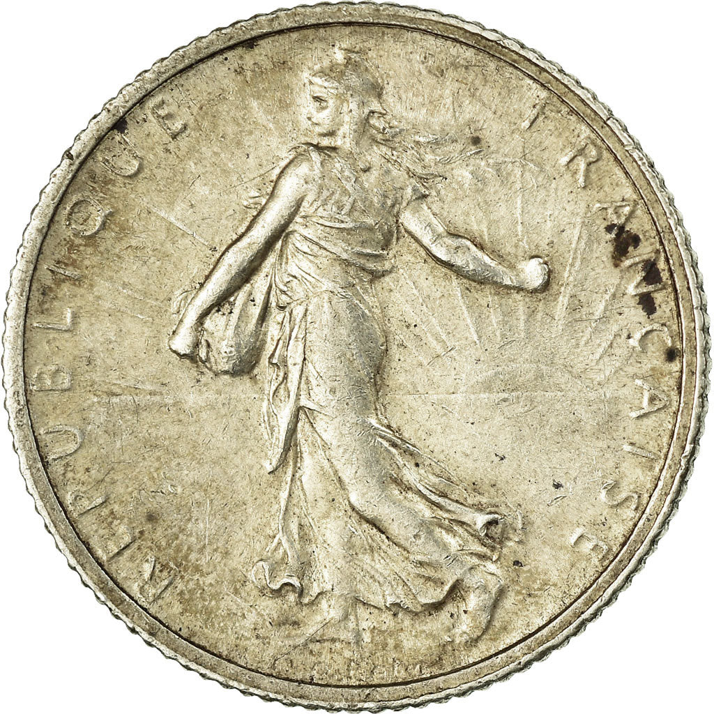 Monnaie, France, Semeuse, Franc, 1918, Paris, TTB, Argent, Gadoury:467, KM:844.1